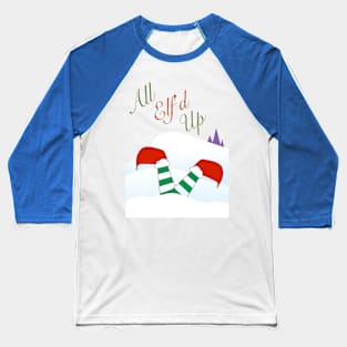 Ugly Christmas Elfed Up Baseball T-Shirt